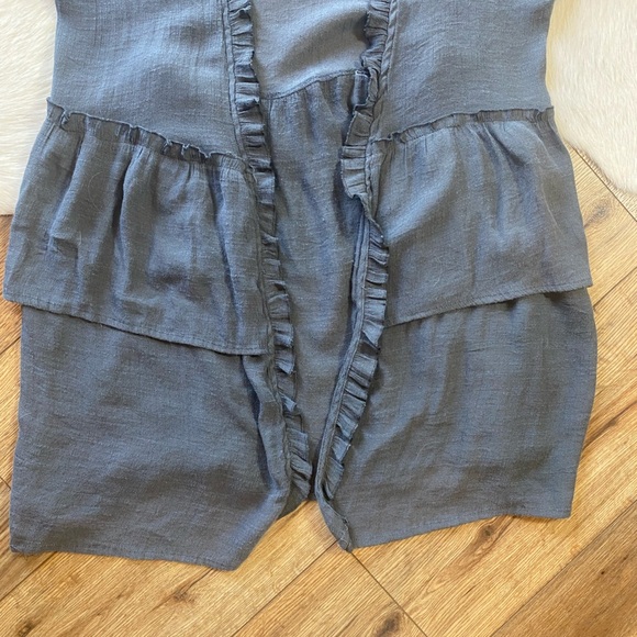 Easel Open Front Ruffled Lightweight Kimono Cardigan - Picture 4 of 8